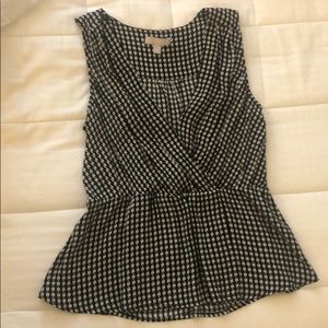 Black & white pattern blouse